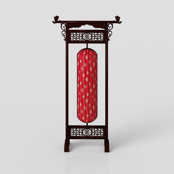 Elegant Traditional Lantern Stand 3D model