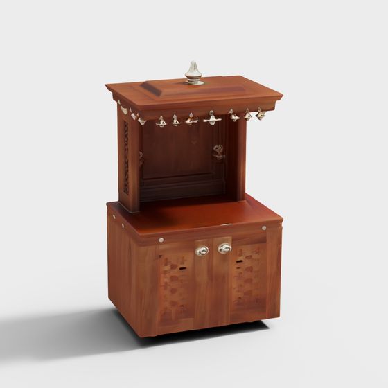 Charming Vintage Cabinet 3D model for Creative Projects