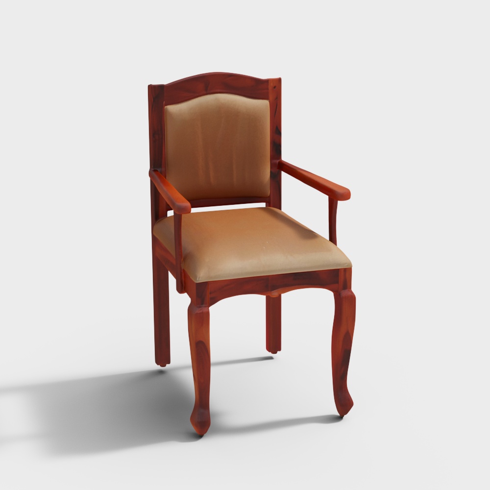 Amiens Sheesham Wood Armchair in Honey Oak Finish