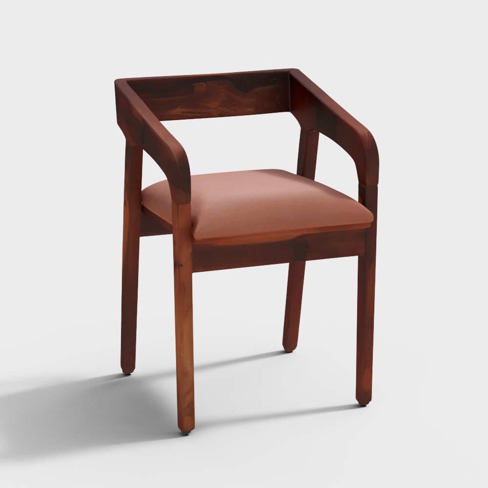 Carden Sheesham Wood Armchair in Scratch Resistant