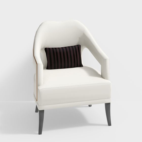 Elegant Curved Sofa 3D model