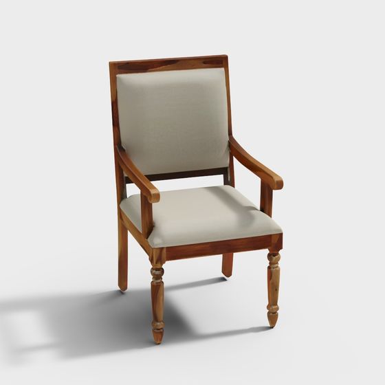 Elegant Vintage Armchair 3D Model for Creative Projects