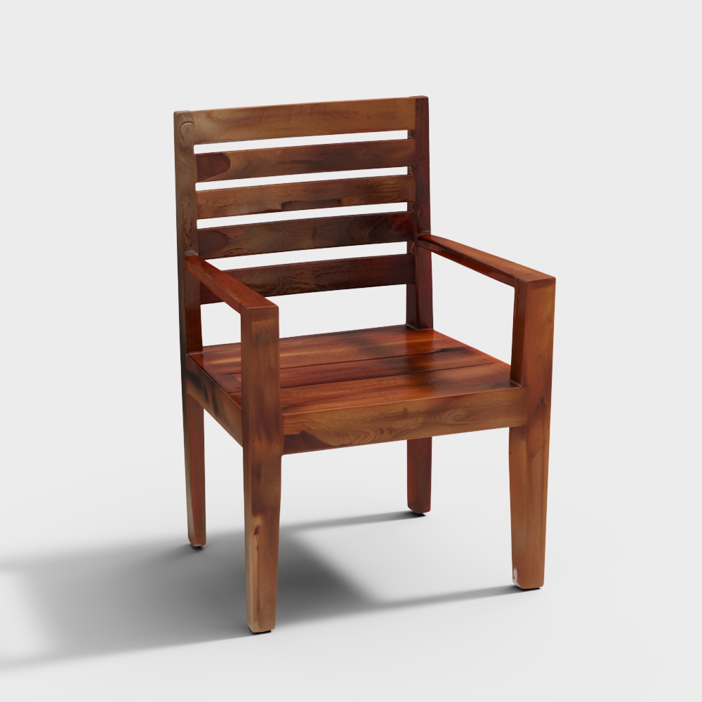 Stigen Sheesham Wood Armchair in Provincial Teak