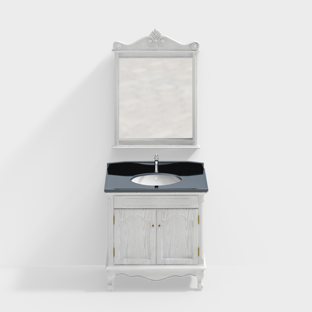 American Style Basin Bathroom Cabinet