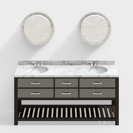 미국 라이트 럭셔리 욕실 캐비닛