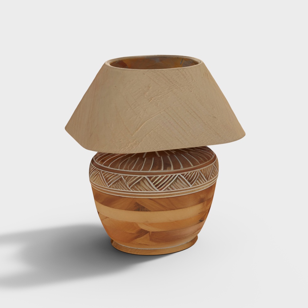 Wood Bedside Table Lamp