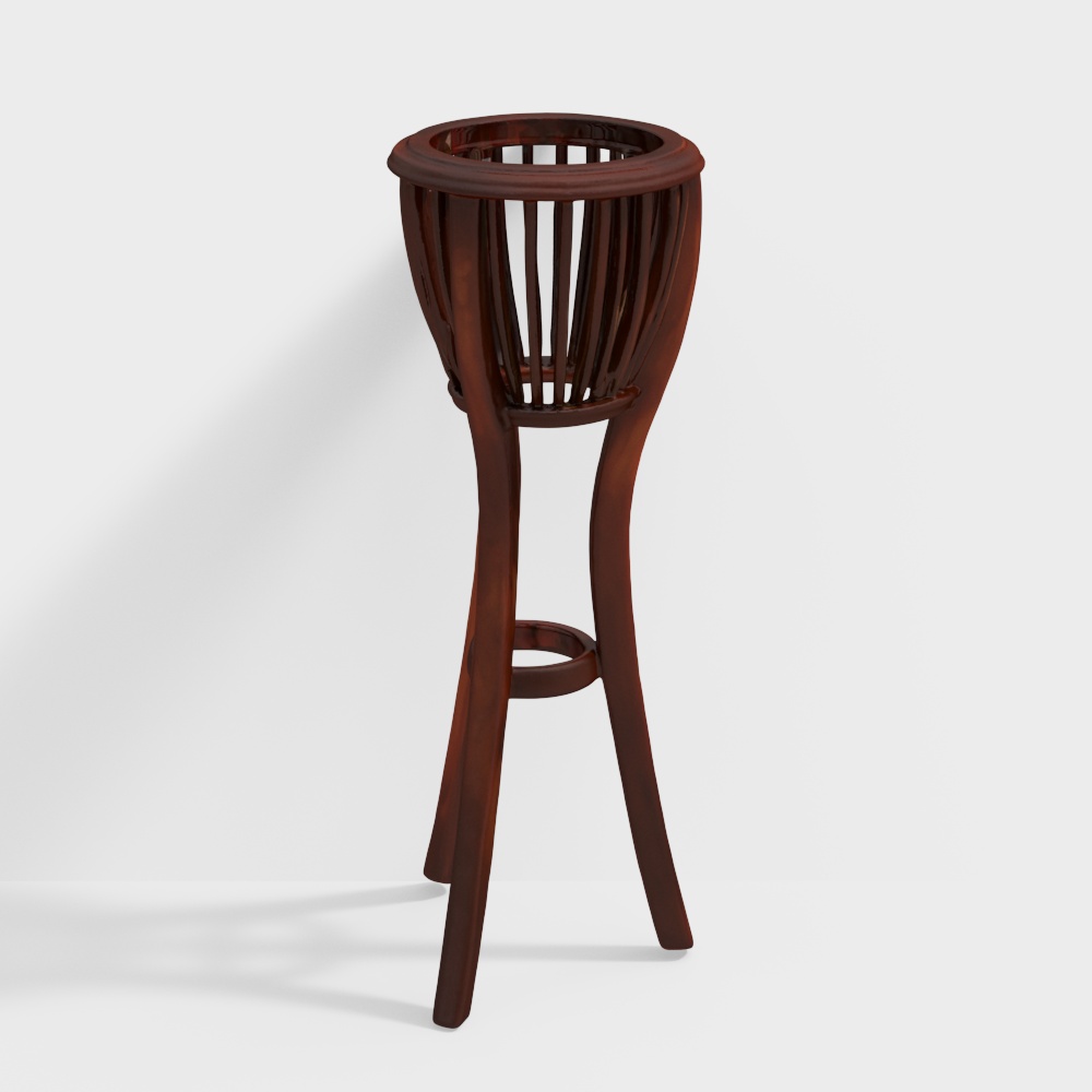 Luke Solid Wood End Table in Walnut Finish