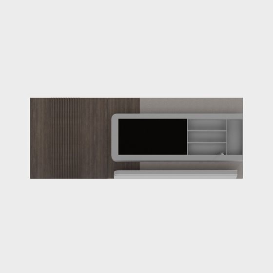 Stylish Low-Poly TV Cabinet 3D model