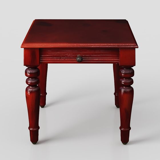Vintage Redwood Side Table 3D model for Modern Creations