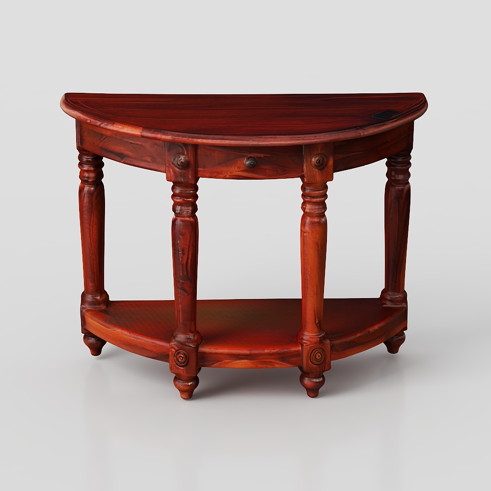 Louis Sheesham Wood Console Table in Honey Oak Finish