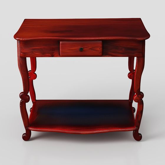 Elegant Retro Rosewood Side Table 3D model