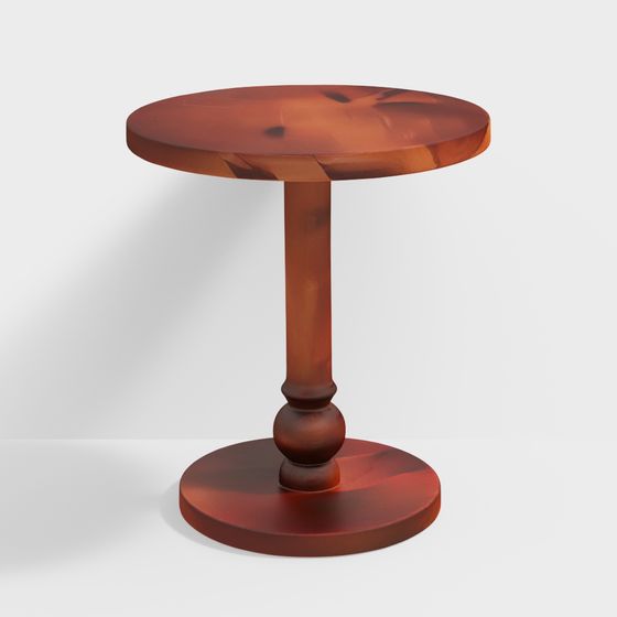 Charming Vintage Round Table 3D model