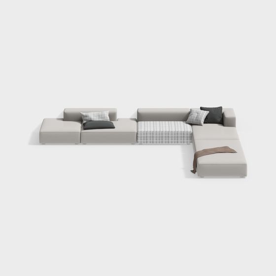 Contemporary 3D Sofa Model for Urban Spaces