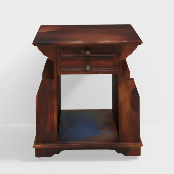 Vintage Style Nightstand 3D model
