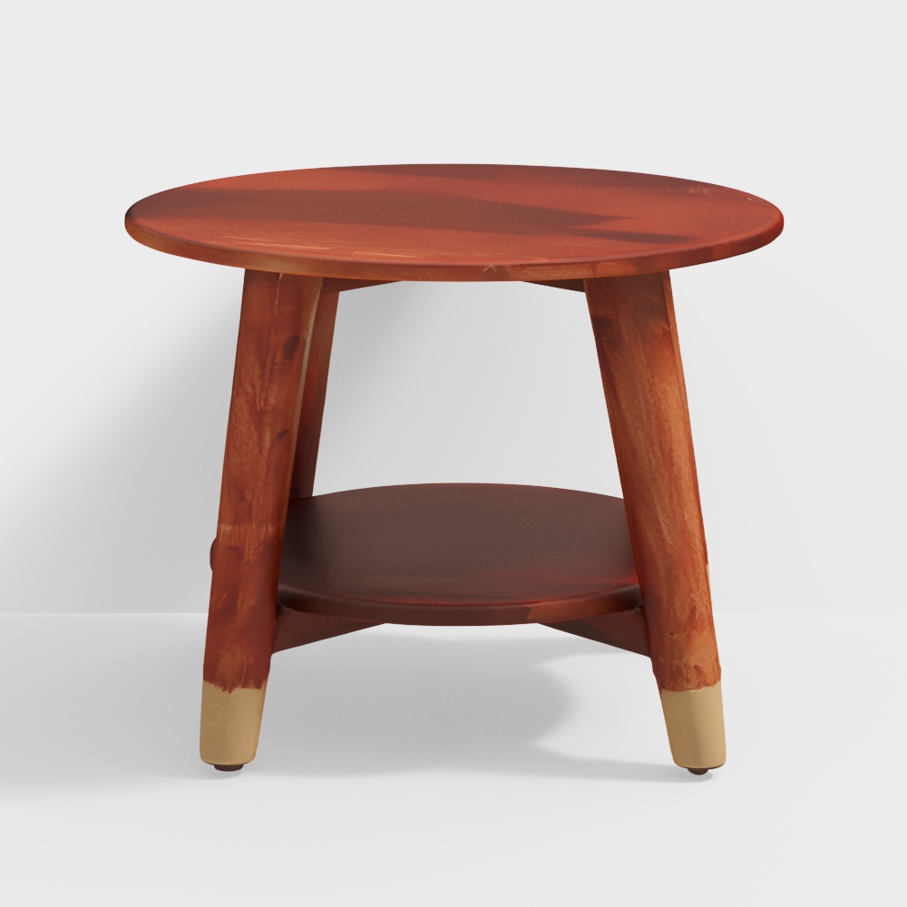 Alder Solid Wood End Table in Scratch Resistant