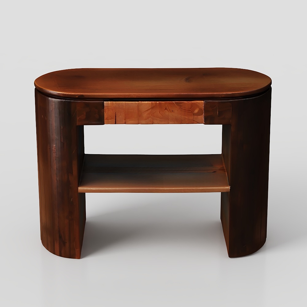 Arivu Mango Wood Console Table in Walnut Finish