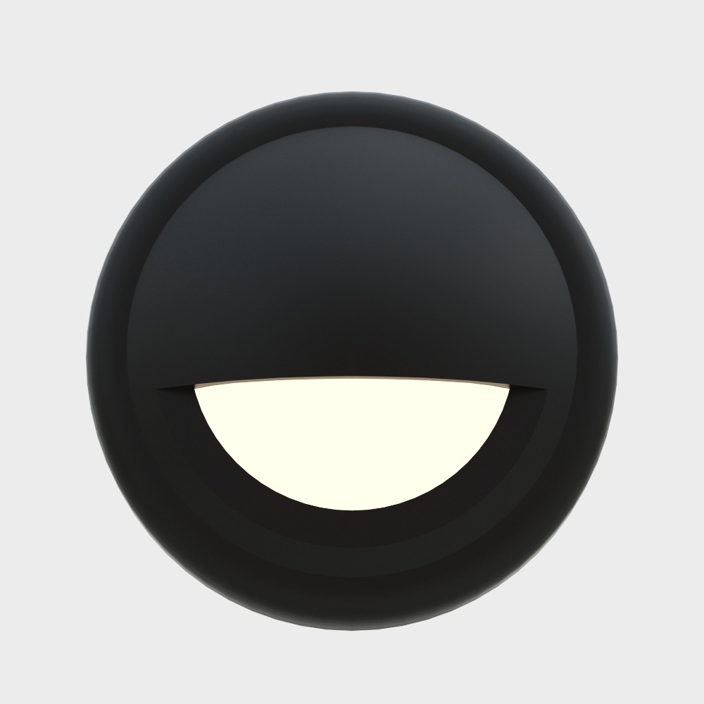 黑色圓形感應燈