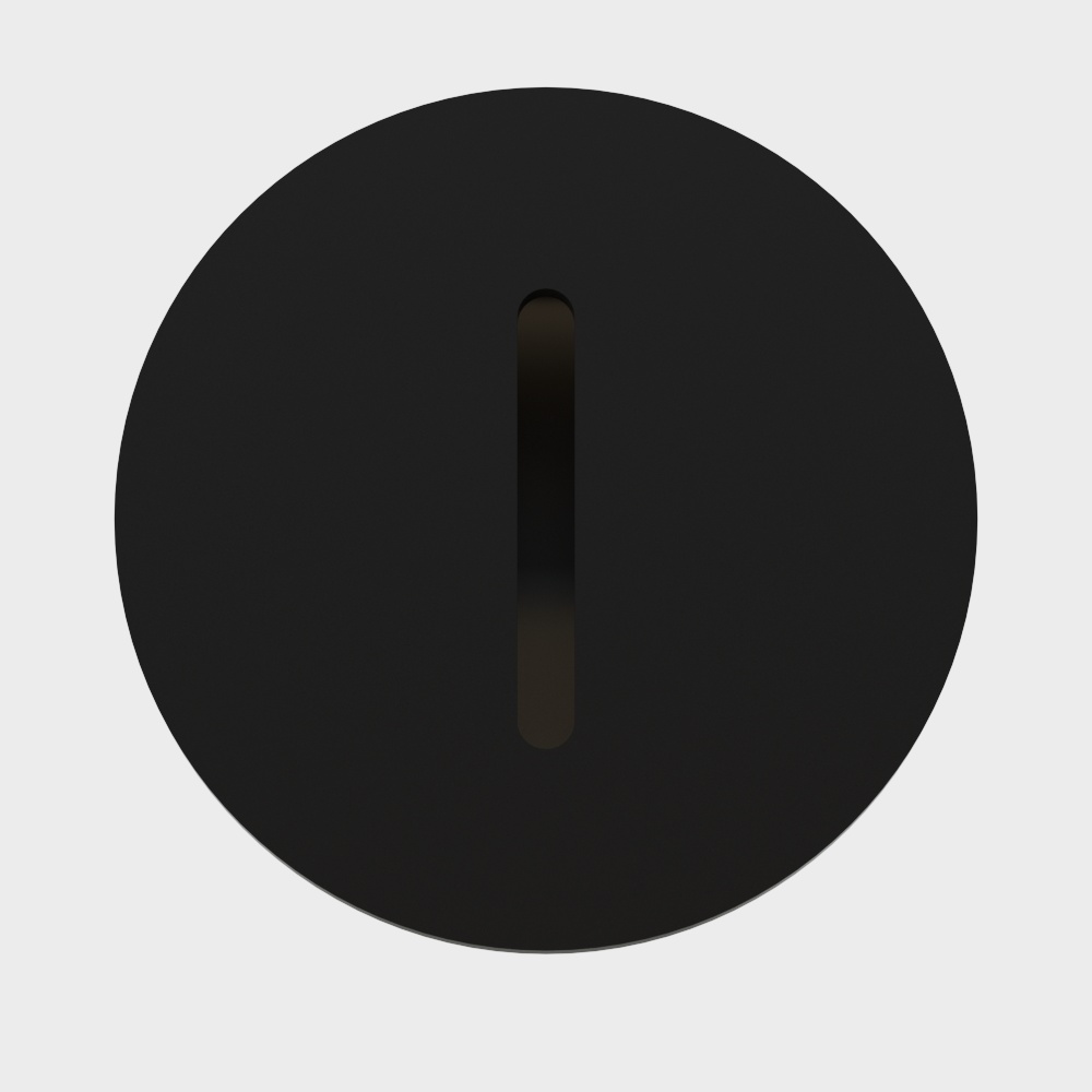 Black Round Sensor Wall Light
