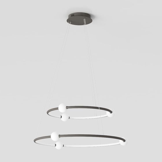 Suspended Ring 3D model for Modern Spaces