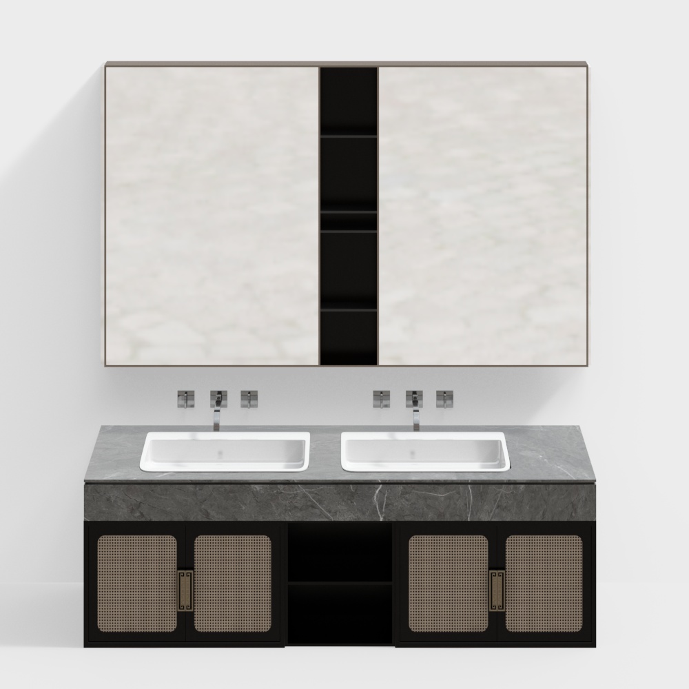 モダンヴィンテージ浴室キャビネット