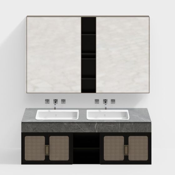 モダンヴィンテージ浴室キャビネット