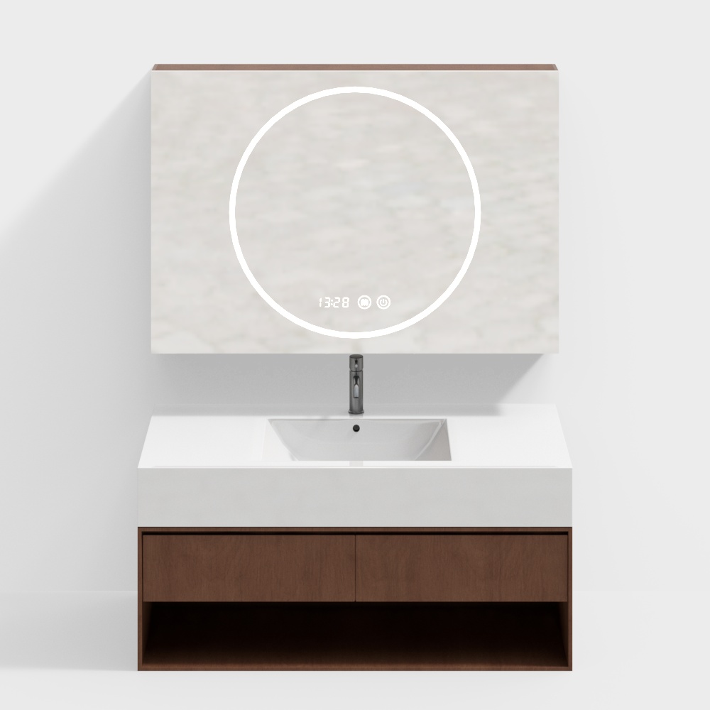 侘び寂びヴィンテージ浴室キャビネット