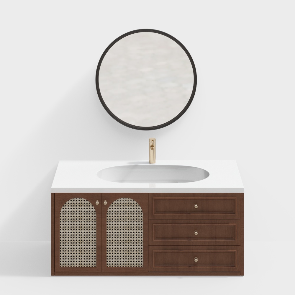 Wabi-Sabi Vintage Bathroom Cabinet