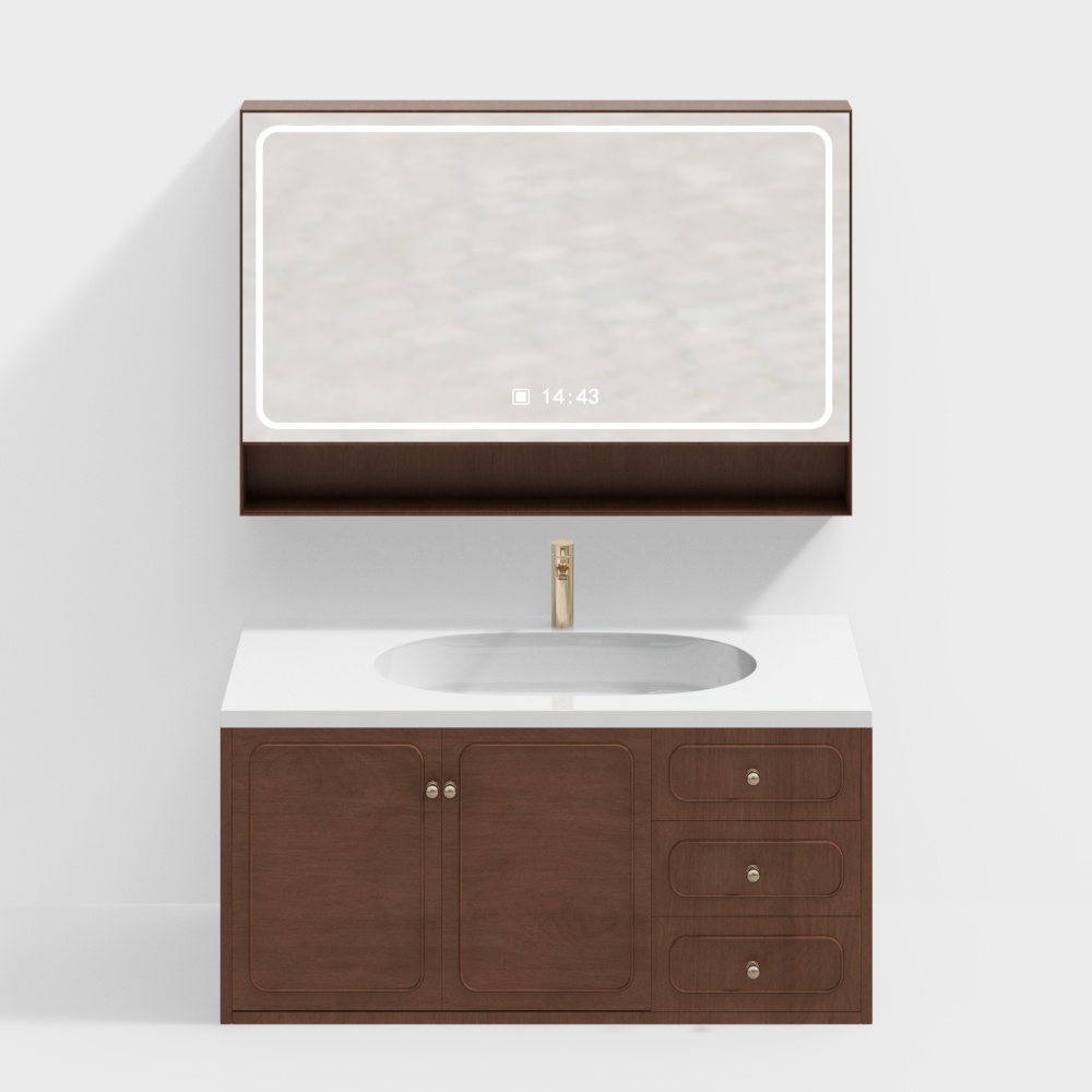 侘寂ヴィンテージバスルームキャビネット