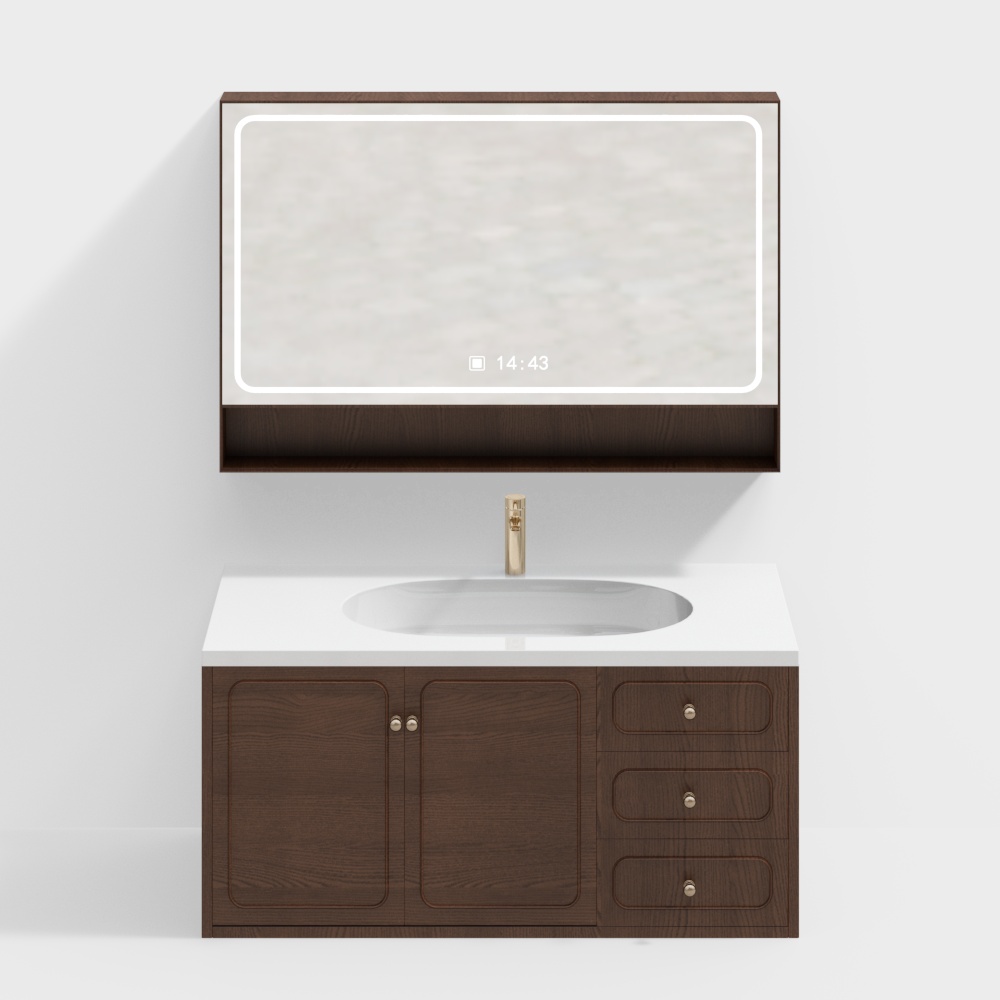 侘寂ヴィンテージバスルームキャビネット