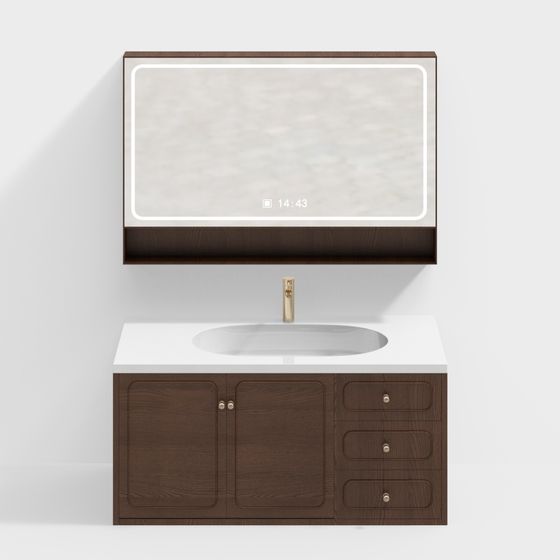 Wabi-Sabi Vintage Bathroom Cabinet