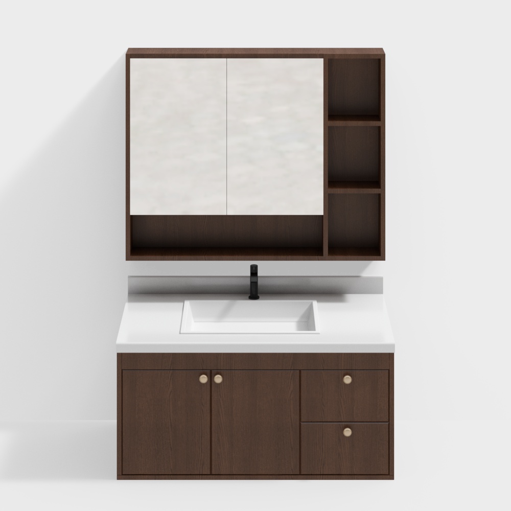 侘び寂びヴィンテージバスルーム洗面台