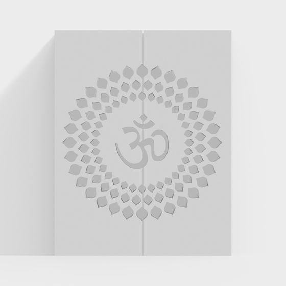 Pooja Door with White Background