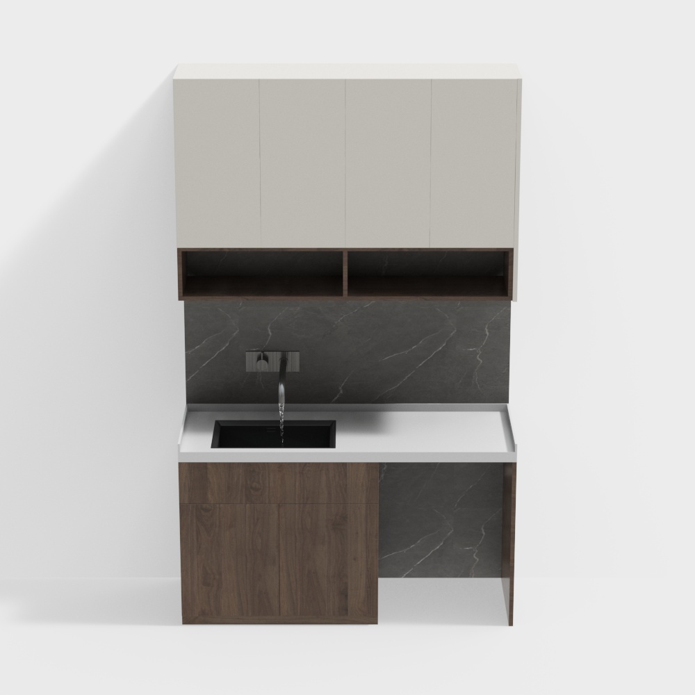 Modern Balcony Laundry Cabinet