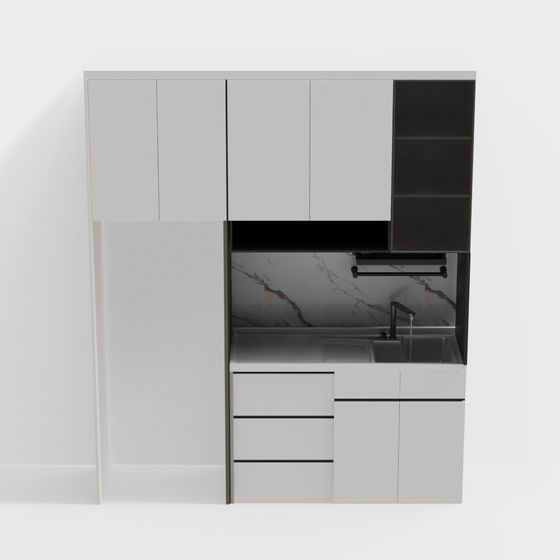 Modern Balcony Washing Machine Cabinet