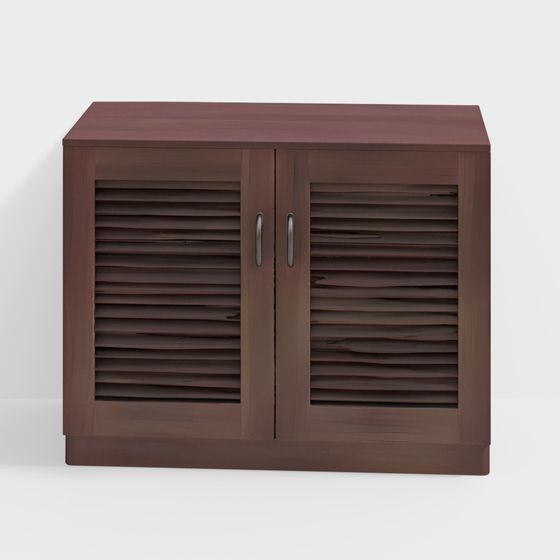 Stylish Low-Poly Storage Cabinet 3D model