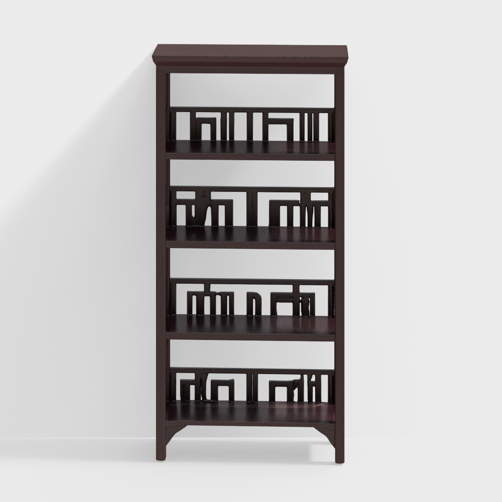 Enid Solid Wood Bookshelf in Mango Mahogany