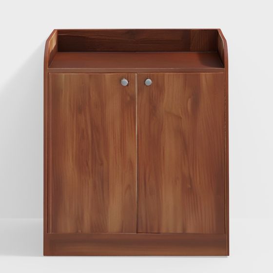 Elegant Wooden Storage Cabinet 3D model for Modern Spaces