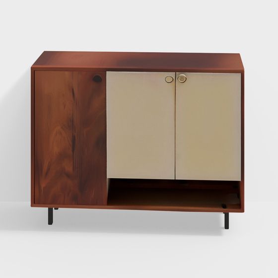 Mid-Century Modern Sideboard 3D model for Creative Projects