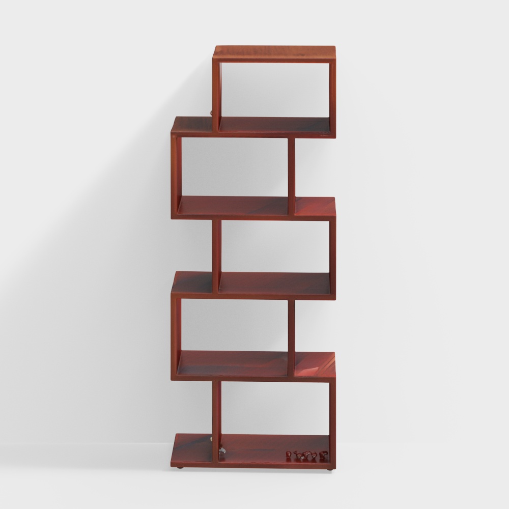 Zag Solid Wood Bookshelf in Melamine