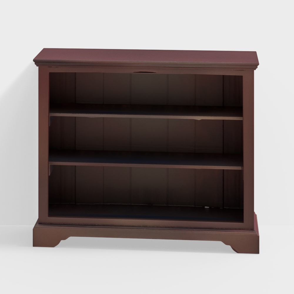 Bibliothèque en bois massif Mateo en acajou