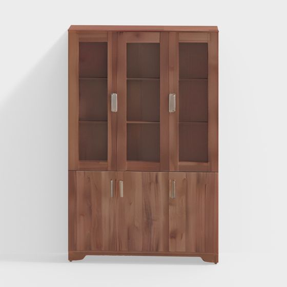 Elegant Low-Poly Bookshelf 3D model