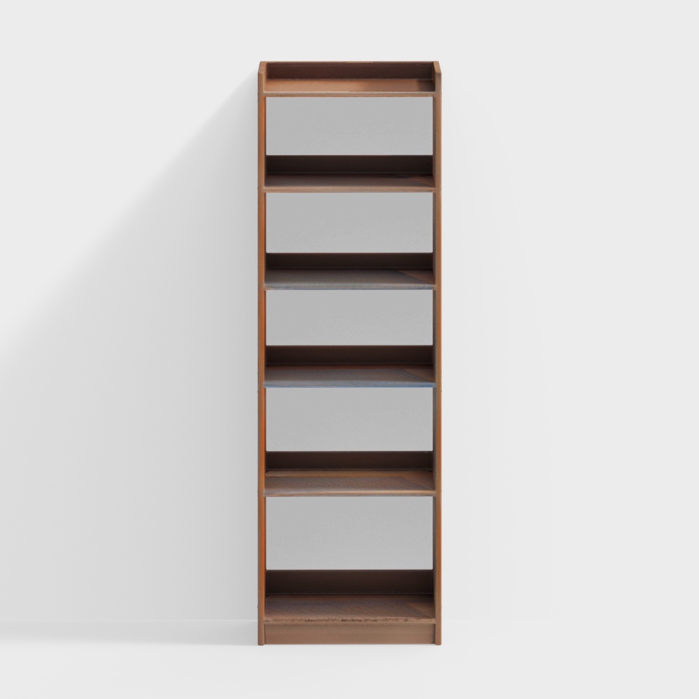 Megan Engineered Wood Bookshelf in Classic Walnut