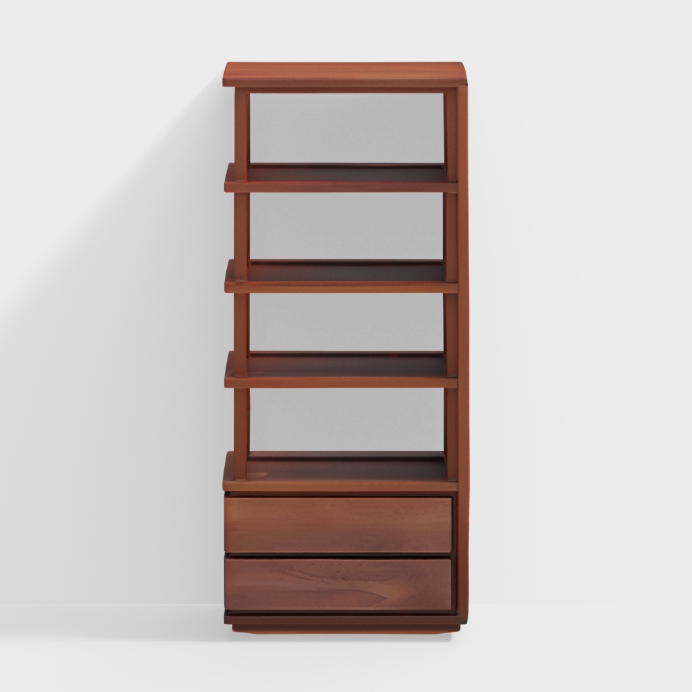 Vector Solid Wood Bookshelf in Teak