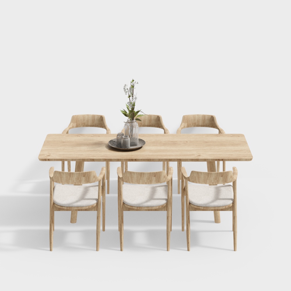Natural style dining table