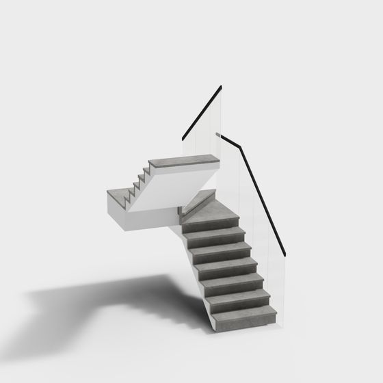 모던 인테리어 난간 코너 계단