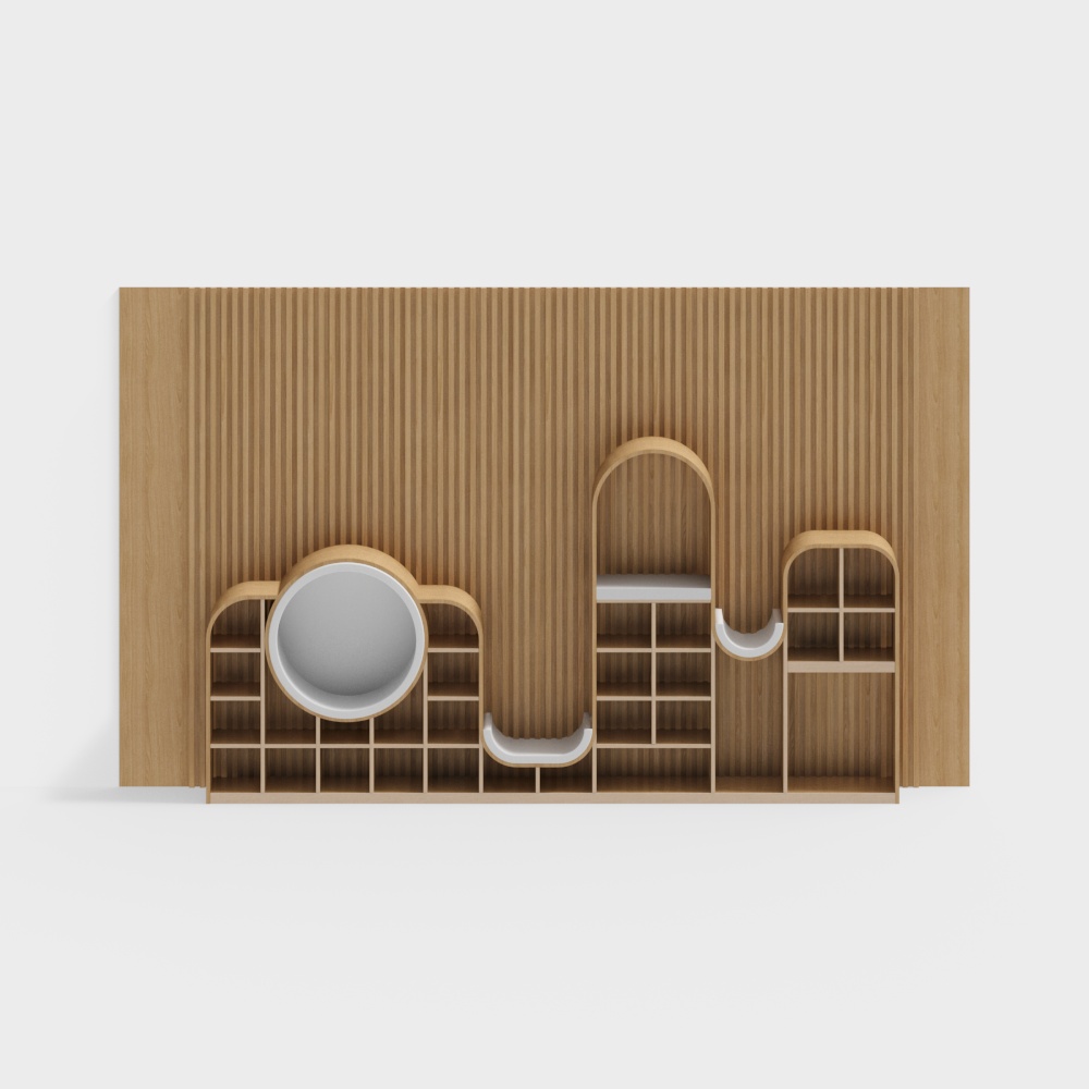 Bibliotheksbücherregal-Wandgestaltung