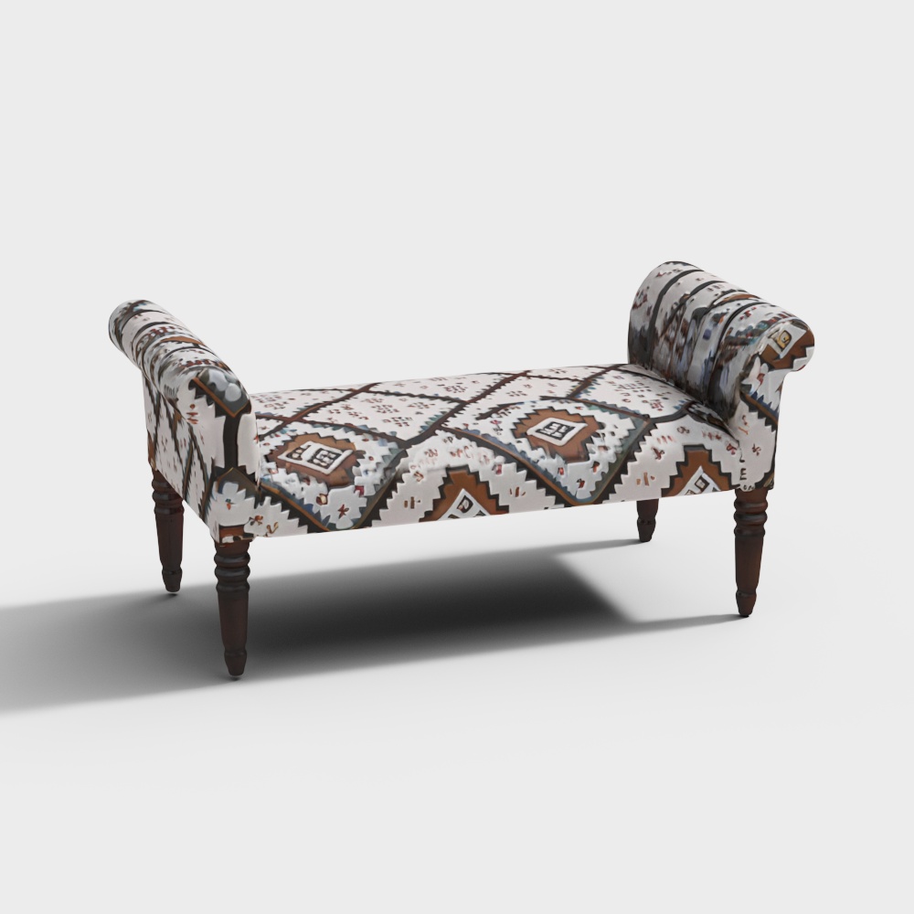 Lamington Sheesham Wood Recamiers in Provincial Teak