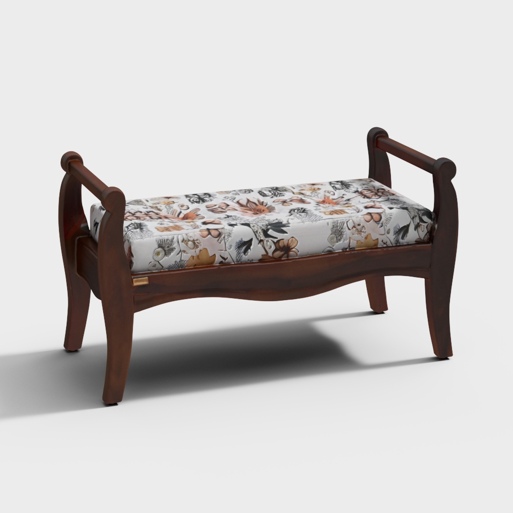 Kirkby Sheesham Wood Recamier in Provincial Teak