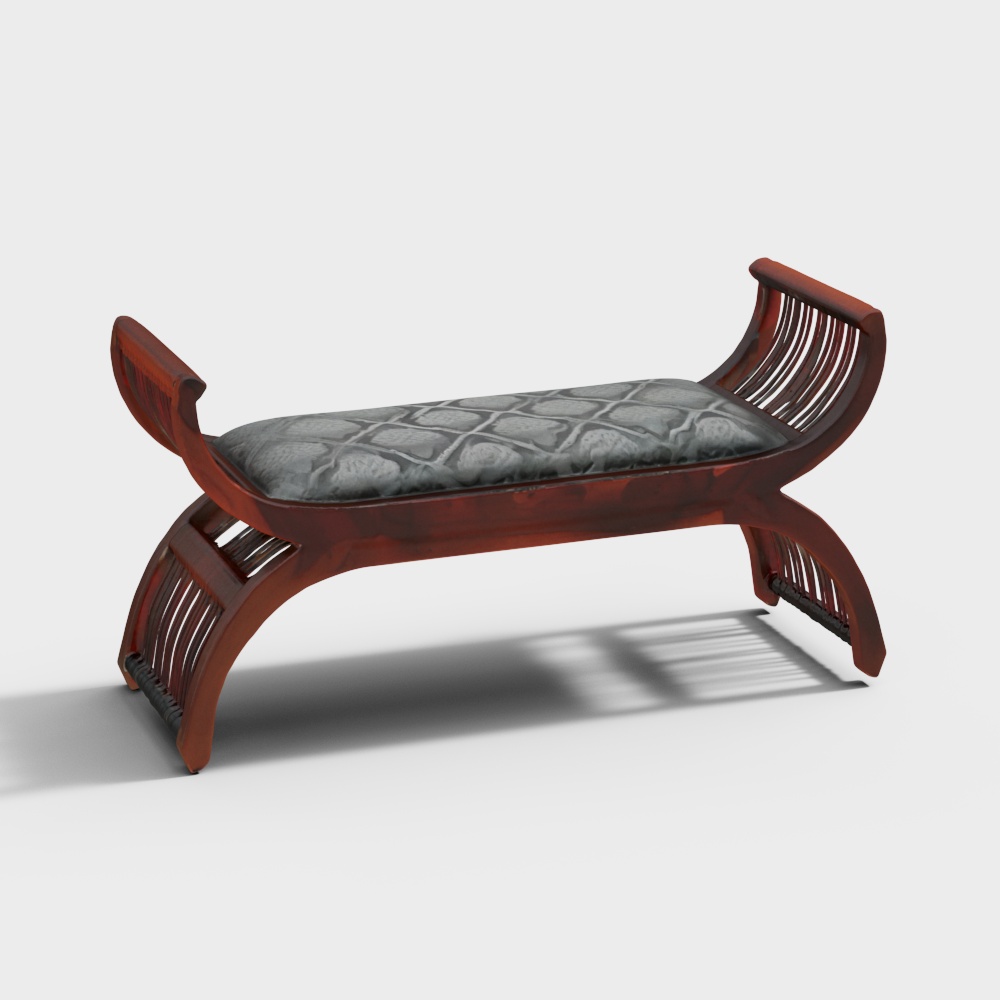 Midherst Sheesham Wood Recamier in Honey Oak & Light