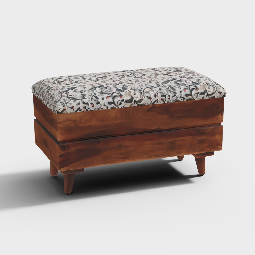 Iditri Sheesham Wood Bench with Storage in Scratch